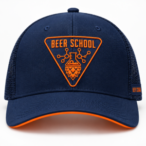 Boné Beer School azul-marinho — frente